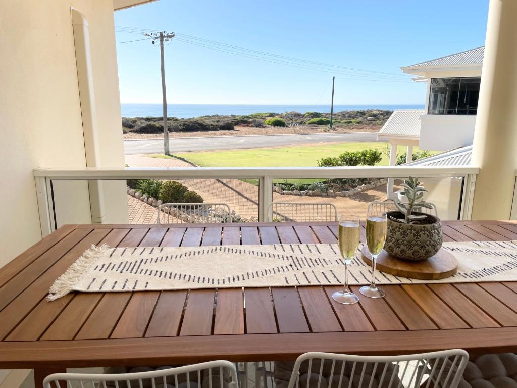 Cozy balcony with ocean view